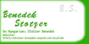 benedek stotzer business card